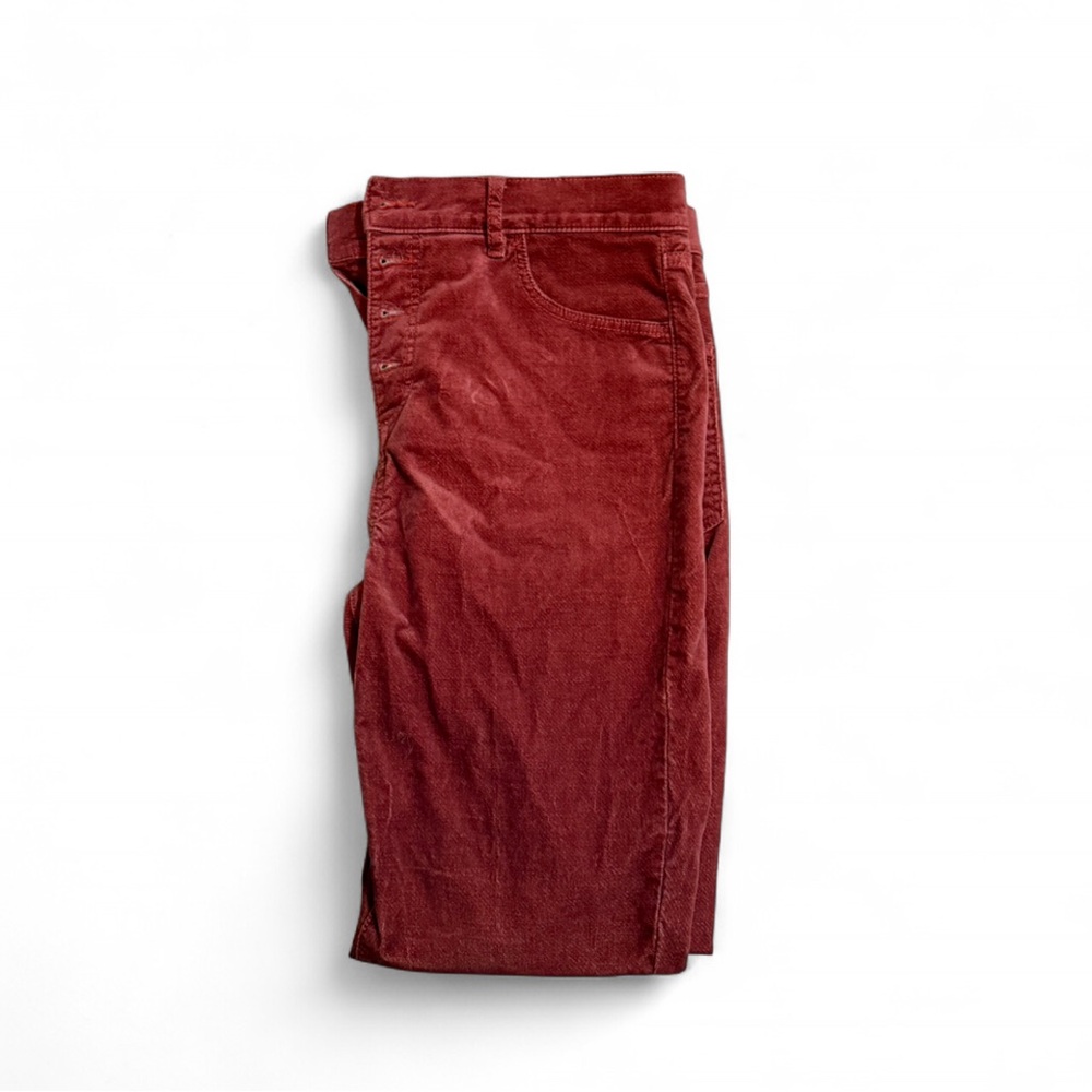 Loft High Waist Corduroy Pants With Button Detail